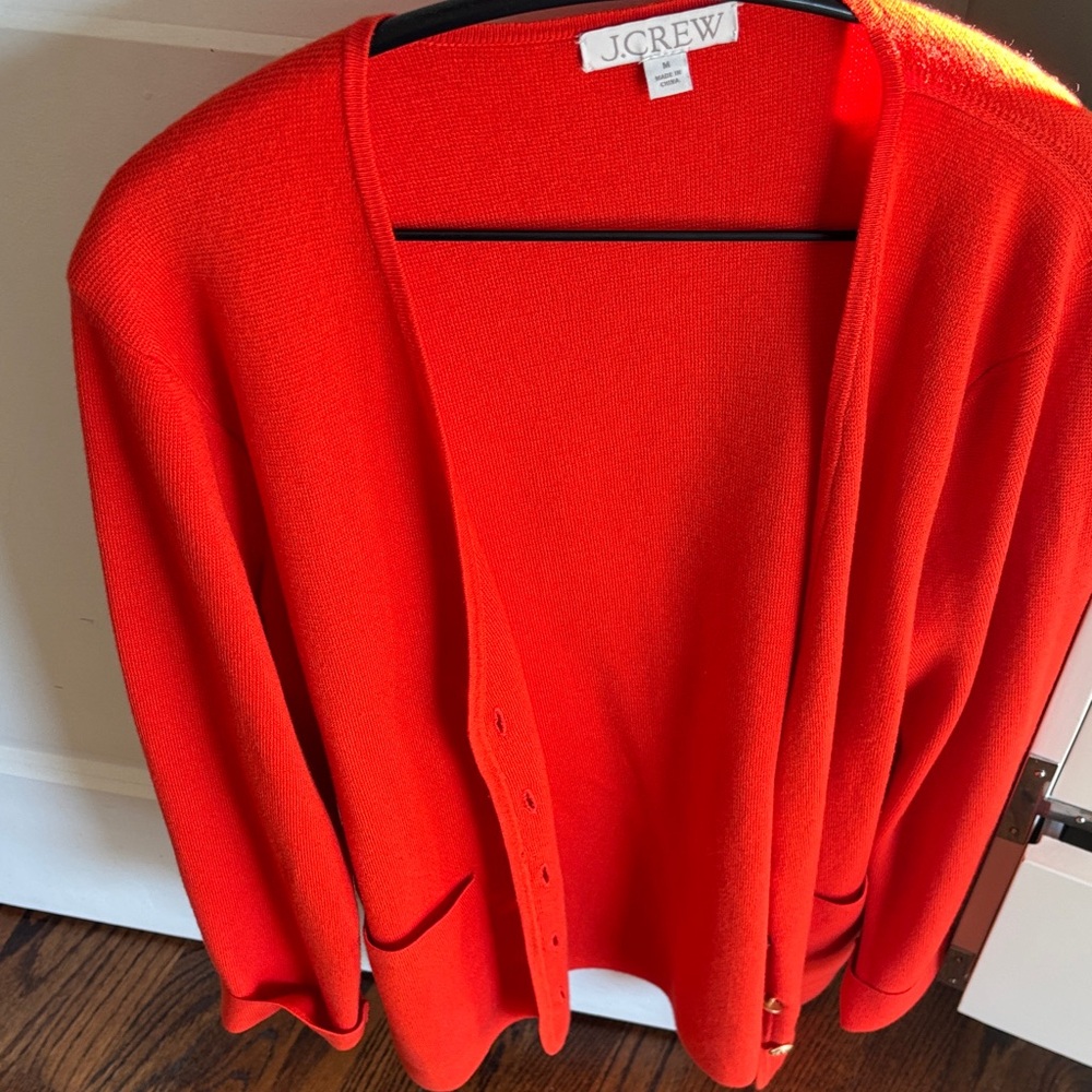 J. Crew Women's red Cardigan